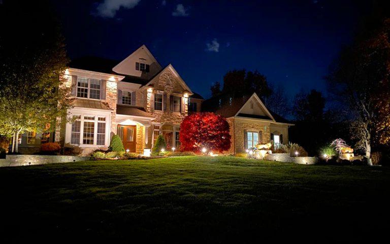 Home in the dark with decorative lighting