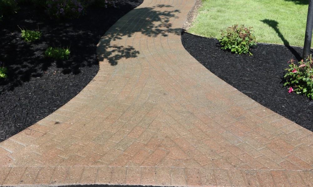 Walkway After. Hardscape repair and maintenance.